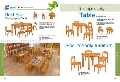 Tavolo da studio in legno di faggio, tavolino rotondo per bambini, tavolo per studenti, tavolo per bambini in legno prescolare, tavolo per asilo nido, tavolo per asilo nido